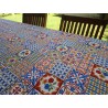 Round chair cover with 2 laces, removable cover, size 40x40, MAIOLICA design... MADE IN ITALY...100% COTTON