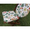 Abnehmbarer runder Stuhlbezug mit 2 Schnürsenkeln... Größe 40x40... PFIRSICHBLUMENMUSTER... HERGESTELLT IN ITALIEN 100 %