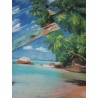 Parure de lit simple avec impression numérique Design MALDIVE ISLANDS 100% coton..!!!!