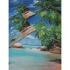 Parure de lit simple avec impression numérique Design MALDIVE ISLANDS 100% coton..!!!!