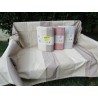 Checkered Pattern Bedspread Colour:Beige-Grey-RED..100% Cotton..Measurements:170x280.220x280.260X280.MADE IN ITALY!!!
