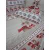 Bettbezug + Kissenbezüge, 100 % Baumwolle, REINDEER-Design, Farbe ROT, Einzelbett, Doppelbett, halbes Quadrat... ....