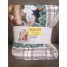 Karierte Lammfelldecke im DIGITALDRUCK aus weicher und warmer Mikrofaser mit HUNDE-Design, Größe: 130 x 160 cm!!!
