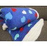 Couverture à Carreaux en Cuir d'Agneau en Microfibre Douce et Chaude avec Motif PETITS COEURS Couleur BLEU CLAIR Taille :