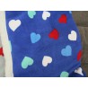 Couverture à Carreaux en Cuir d'Agneau en Microfibre Douce et Chaude avec Motif PETITS COEURS Couleur BLEU CLAIR Taille :