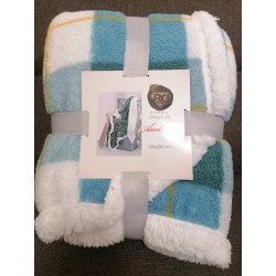 Plaid Lambskin Blanket in...