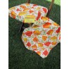 Rectangular Tablecloth COLORED POPPIES Design 100% Cotton in all sizes MADE IN ITALY!!!!