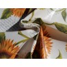 RECHTECKIGE Tischdecke aus weichgemachter Baumwolle im SONNENBLUMEN-Design, 100 % WASSERABWEISEND ...Hergestellt in ITALIEN