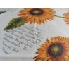RECTANGULAR Tablecloth in Plasticized Cotton SUNFLOWER Design 100% WATER-REPELLENT ...Made in ITALY