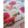 Rectangular tablecloth in plasticized cotton with RED POPPIES AND FLOWERS pattern. 100% water-repellent. ..MADE IN ITALY..