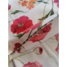 Tovaglia Rettangolare In Cotone Plastificato Fantasia  PAPAVERI ROSSI E FIORI  100% Idrorepellente. ..MADE IN ITALY..