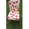 Rectangular tablecloth in plasticized cotton with RED POPPIES AND FLOWERS pattern. 100% water-repellent. ..MADE IN ITALY..