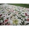 Rectangular Tablecloth in Plasticized Cotton with FLORAL Pattern, 100% Water-repellent..MADE IN ITALY..