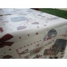 Nappe rectangulaire en coton plastifié avec motif COEURS et SHABBY, 100% hydrofuge..MADE IN ITALY..