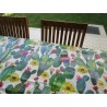 Nappe RECTANGULAIRE en Coton Plastifié Design CACTUS 100% HYDROFUGE Dans Toutes Les Tailles....FABRIQUÉE EN ITALIE!!!!