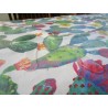 RECTANGULAR Tablecloth in Plasticized Cotton CACTUS Design 100% WATER-REPELLENT In All Sizes....MADE IN ITALY!!!!
