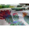 RECTANGULAR Tablecloth in Plasticized Cotton CACTUS Design 100% WATER-REPELLENT In All Sizes....MADE IN ITALY!!!!