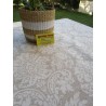 Rectangular tablecloth in plasticized cotton with embroidered pattern....100% water-repellent..MADE IN ITALY!!!!
