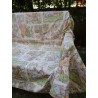RECTANGULAR Cotton Tablecloth GEOGRAPHIC MAP FANTASY... MADE IN ITALY.. 100% COTTON!!!