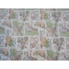 RECTANGULAR Cotton Tablecloth GEOGRAPHIC MAP FANTASY... MADE IN ITALY.. 100% COTTON!!!