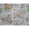 Tovaglia RETTANGOLARE In Cotone FANTASIA CARTINA GEOGRAFICA... MADE IN ITALY.. 100% COTONE!!!