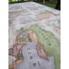 RECHTECKIGE Baumwolltischdecke GEOGRAPHIC MAP FANTASY... HERGESTELLT IN ITALIEN. 100 % BAUMWOLLE!!!