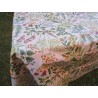 Nappe rectangulaire en coton plastifié. Motif FEUILLES COULEURS..100% HYDROFUGE.MADE IN ITALY!!!!