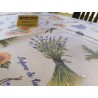 Rectangular tablecloth in plasticized cotton with LAVENDER AND SUNFLOWER pattern. 100% water-repellent. ..MADE IN ITALY!!!