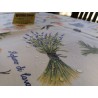 Rectangular tablecloth in plasticized cotton with LAVENDER AND SUNFLOWER pattern. 100% water-repellent. ..MADE IN ITALY!!!