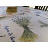Rectangular tablecloth in plasticized cotton with LAVENDER AND SUNFLOWER pattern. 100% water-repellent. ..MADE IN ITALY!!!