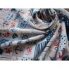 100% Water Repellent Stain Resistant Tablecloth SEA AND BOAT Design...NO IRONING!!!!!