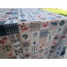 100% Water Repellent Stain Resistant Tablecloth SEA AND BOAT Design...NO IRONING!!!!!