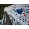 100 % wasserabweisende, schmutzabweisende Tischdecke im Meer- und Bootsdesign... KEIN BÜGELN!!!!!