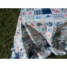 100% Water Repellent Stain Resistant Tablecloth SEA AND BOAT Design...NO IRONING!!!!!
