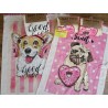 STROFINACCI IN sPUGNA DI COTONE 100% Disegno CANI... 6 PEZZI.....MIS. 50X70 ..
