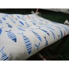 Nappe rectangulaire en coton plastifié avec motif MER ET POISSON COLORÉS..100% hydrofuge..FABRIQUÉE EN ITALIE..