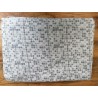 Parure de lit double en 100% flanelle motif GÉOMÉTRIQUE Couleur : Gris....MADE IN ITALY !!!!!