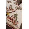 rayure ET pièce maîtresse avec des motifs de Noël fantastiques ARBRE DE NOËL DU PÈRE NOËL 100% coton FIL LUREX.. fabriqué en