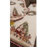 rayure ET pièce maîtresse avec des motifs de Noël fantastiques ARBRE DE NOËL DU PÈRE NOËL 100% coton FIL LUREX.. fabriqué en