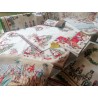 rayure ET pièce maîtresse avec des motifs de Noël fantastiques ARBRE DE NOËL DU PÈRE NOËL 100% coton FIL LUREX.. fabriqué en