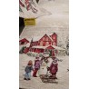 Streifen UND Mittelstück MIT Weihnachtsmotiven, KINDER- UND SCHNEEMANN-DESIGN, 100 % Baumwolle, LUREX-GARN...hergestellt in
