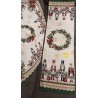 Streifen UND Mittelstück MIT NUSSKNACKER Fantasie-Weihnachtsdesigns 100 % Baumwolle LUREX-GARN...hergestellt in Italien!