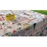 100% Water Repellent Stain Resistant Tablecloth Christmas Hearts and Reindeer Design... In All Sizes...NO IRON!!!