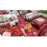 100 % wasserabweisende, schmutzabweisende Tischdecke mit Weihnachtsherzen und Rentier-Design ... in allen Größen ... KEIN