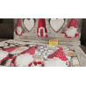 DOUBLE FACE Digital Print Bed Pillowcases ..100% Cotton CHRISTMAS ELF GNOME Design ....2 Pillowcases 52x82..MADE IN ITALY!!!