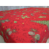 Rechteckige Lurex-Tischdecke mit rotem Weihnachtsbaum-Design. 100 % Baumwolle... HERGESTELLT IN ITALIEN!!!!