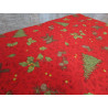 Rechteckige Lurex-Tischdecke mit rotem Weihnachtsbaum-Design. 100 % Baumwolle... HERGESTELLT IN ITALIEN!!!!