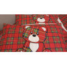 Parure de lit en impression numérique avec motif TEDDY BEAR AND TARTAN... Taies d'oreiller 100% coton en double/face. Toutes