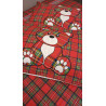 Copripiumino Sacco+Federe Disegno ORSETTO E TARTAN...100%Cotone Federe In Double/Face.Tutte Le Misure. MADE IN ITALY