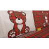 Copripiumino Sacco+Federe Disegno ORSETTO E TARTAN...100%Cotone Federe In Double/Face.Tutte Le Misure. MADE IN ITALY